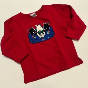 Talbots Red Long Sleeve Kids Tee with Animal Design